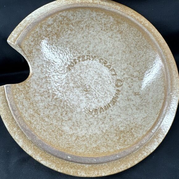 Soup Tureen 3 QT Pottery Craft Stoneware Sand Brown Tan Serving Bowl USA Vintage - Picture 7 of 16